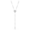 Ariana Grande X Swarovski Y halskæde med blandede slibninger, krystalperle, hjerte, hvid, rhodineret Ariana Grande X Swarovski Y halskæde med blandede slibninger, krystalperle, hjerte, hvid, rhodineret
