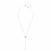 Ariana Grande X Swarovski Y halskæde med blandede slibninger, krystalperle, hjerte, hvid, rhodineret Ariana Grande X Swarovski Y halskæde med blandede slibninger, krystalperle, hjerte, hvid, rhodineret