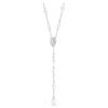 Ariana Grande X Swarovski Y halskæde med blandede slibninger, krystalperle, hjerte, hvid, rhodineret Ariana Grande X Swarovski Y halskæde med blandede slibninger, krystalperle, hjerte, hvid, rhodineret