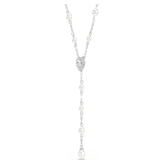 Ariana Grande X Swarovski Y halskæde med blandede slibninger, krystalperle, hjerte, hvid, rhodineret Ariana Grande X Swarovski Y halskæde med blandede slibninger, krystalperle, hjerte, hvid, rhodineret