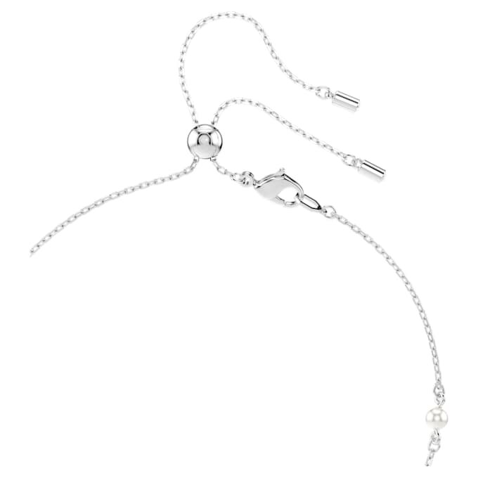 Ariana Grande X Swarovski Y halskæde med blandede slibninger, krystalperle, hjerte, hvid, rhodineret Ariana Grande X Swarovski Y halskæde med blandede slibninger, krystalperle, hjerte, hvid, rhodineret