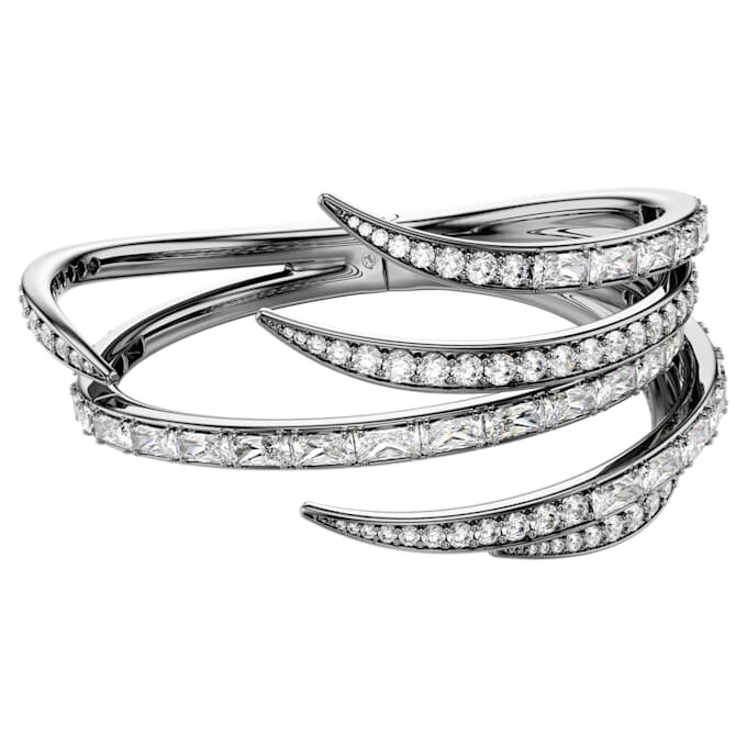 Armbåndet “Feather” fra The Vienna Collection, hvidt, rutheniumbelagt Armbåndet “Feather” fra The Vienna Collection, hvidt, rutheniumbelagt
