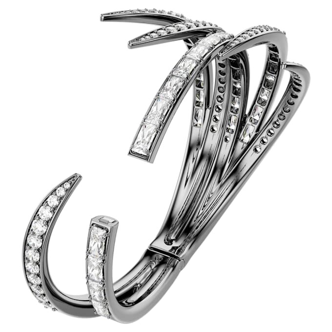 Armbåndet “Feather” fra The Vienna Collection, hvidt, rutheniumbelagt Armbåndet “Feather” fra The Vienna Collection, hvidt, rutheniumbelagt