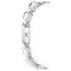 Armbåndsur med ottekantede krystaller, hvidt, rustfrit stål Armbåndsur med ottekantede krystaller, hvidt, rustfrit stål