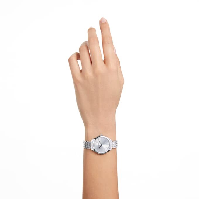 Attract Watch Swiss Made, metalarmbånd, sølvfarvet, rustfrit stål Attract Watch Swiss Made, metalarmbånd, sølvfarvet, rustfrit stål