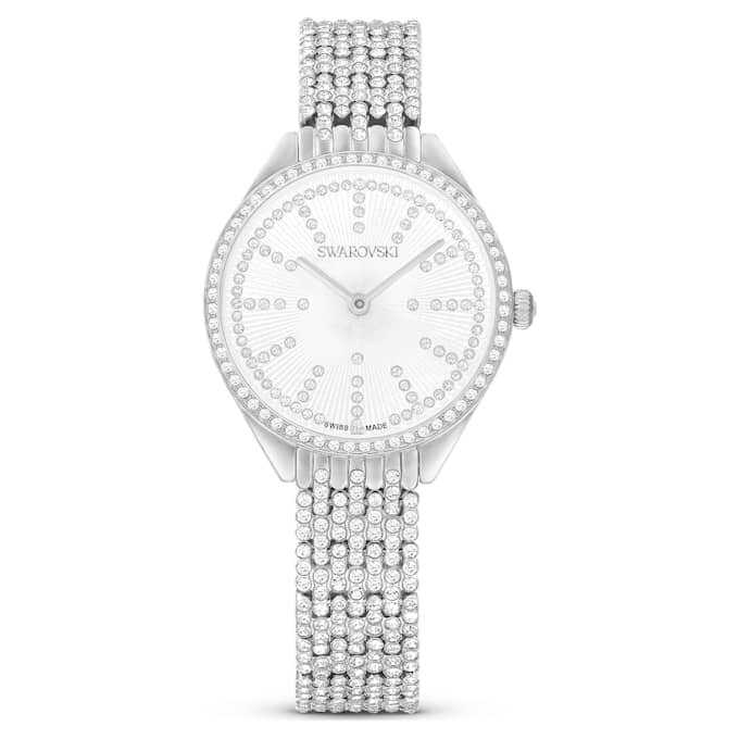 Attract Watch Swiss Made, metalarmbånd, sølvfarvet, rustfrit stål Attract Watch Swiss Made, metalarmbånd, sølvfarvet, rustfrit stål