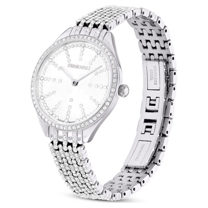 Attract Watch Swiss Made, metalarmbånd, sølvfarvet, rustfrit stål Attract Watch Swiss Made, metalarmbånd, sølvfarvet, rustfrit stål