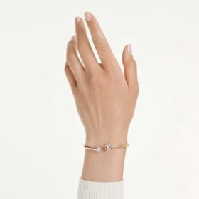 Chroma-armring med blandede slibninger, flerfarvet, forgyldt