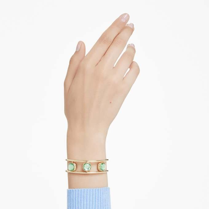 Chroma Cuff med pudeskåret krystaller, flerfarvet, forgyldt Chroma Cuff med pudeskåret krystaller, flerfarvet, forgyldt