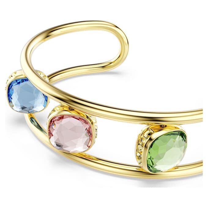Chroma Cuff med pudeskåret krystaller, flerfarvet, forgyldt Chroma Cuff med pudeskåret krystaller, flerfarvet, forgyldt