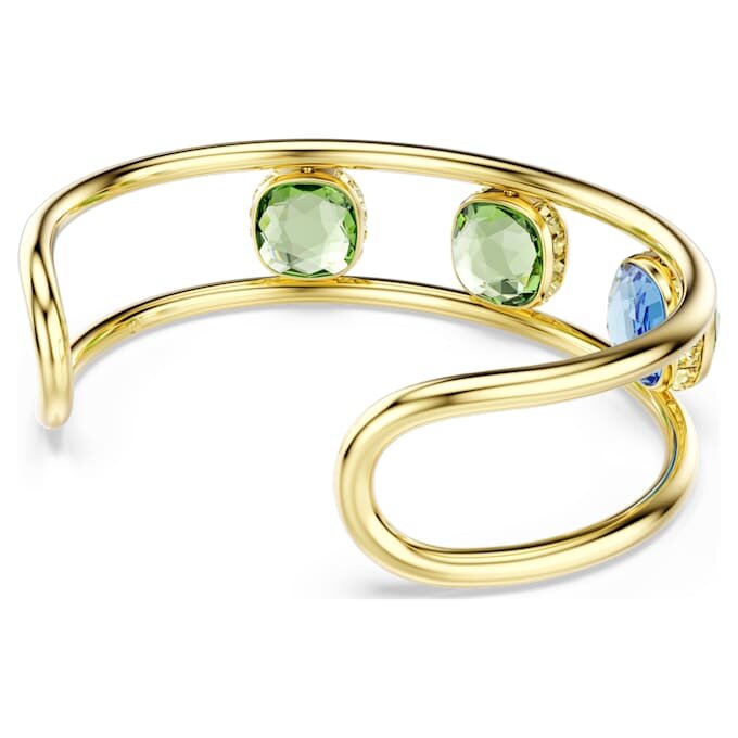 Chroma Cuff med pudeskåret krystaller, flerfarvet, forgyldt Chroma Cuff med pudeskåret krystaller, flerfarvet, forgyldt
