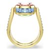 Chroma-ring med pudecut, flerfarvet, guldbelagt Chroma-ring med pudecut, flerfarvet, guldbelagt