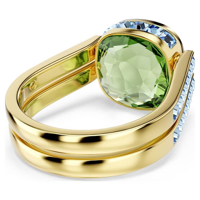 Chroma-ring med pudecut, flerfarvet, guldbelagt Chroma-ring med pudecut, flerfarvet, guldbelagt