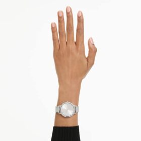 Clarica-ur, Swiss Made, metalarmbånd, sølvfarvet, rustfrit stål
