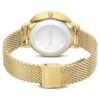 Clarica-ure, fremstillet i Schweiz, metalarmbånd, guldfarvet, guldfarvet finish Clarica-ure, fremstillet i Schweiz, metalarmbånd, guldfarvet, guldfarvet finish