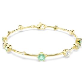 Constella-armbånd med blandede slibninger, grøn, forgyldt Constella-armbånd med blandede slibninger, grøn, forgyldt