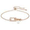 Constella-armbånd med krystalperle, rundslibet, hvid, rosaguldbelagt Constella-armbånd med krystalperle, rundslibet, hvid, rosaguldbelagt