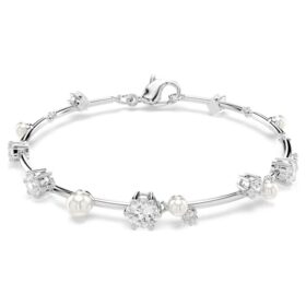 Constella-armbånd med krystalperler, runde slibninger, hvidt, rhodiumbelagt Constella-armbånd med krystalperler, runde slibninger, hvidt, rhodiumbelagt