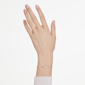 Constella-armbånd med krystalperler, runde slibninger, hvidt, rosaguldbelagt Constella-armbånd med krystalperler, runde slibninger, hvidt, rosaguldbelagt