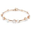 Constella-armbånd med krystalperler, runde slibninger, hvidt, rosaguldbelagt Constella-armbånd med krystalperler, runde slibninger, hvidt, rosaguldbelagt