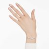 Constella armring med krystalperler, runde slibninger, hvid, rhodineret