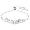 Constella armring med krystalperler, runde slibninger, hvid, rhodineret
