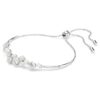 Constella armring med krystalperler, runde slibninger, hvid, rhodineret