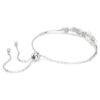 Constella armring med krystalperler, runde slibninger, hvid, rhodineret