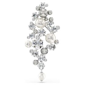 Constella-broche med krystalperle, rundslibet, hvid, rhodiumbelagt Constella-broche med krystalperle, rundslibet, hvid, rhodiumbelagt