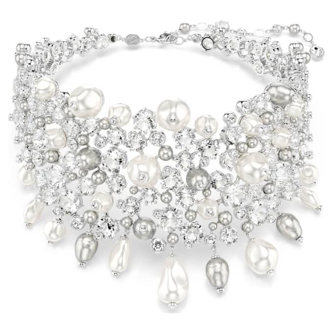 Constella Choker Krystalperle, rundslibning, hvid, rhodineret Constella Choker Krystalperle, rundslibning, hvid, rhodineret