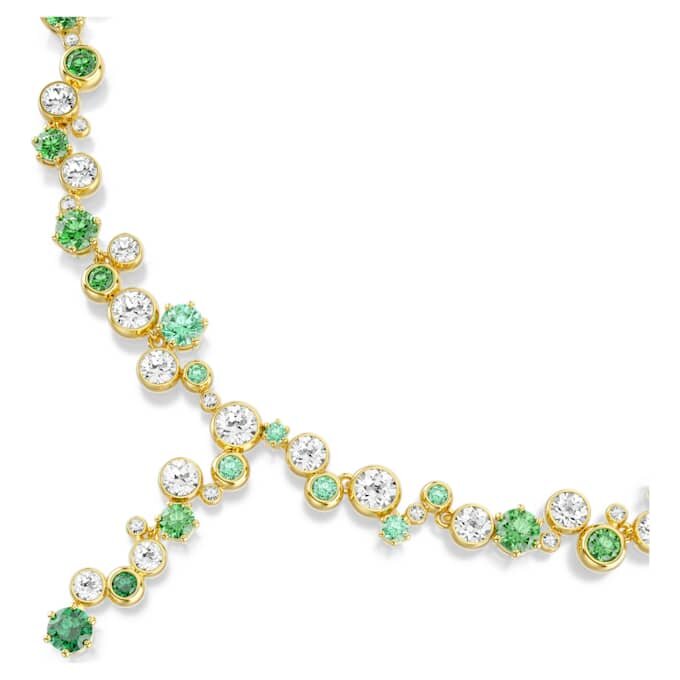 Constella Y-halskæde med blandede slibninger, grøn, forgyldt Constella Y-halskæde med blandede slibninger, grøn, forgyldt