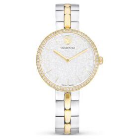 Cosmopolitan-ure, fremstillet i Schweiz, metalarmbånd, sølvfarvet, finish i blandede metaller