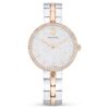 Cosmopolitan-ure, fremstillet i Schweiz, metalarmbånd, sølvfarvet, finish i blandede metaller Cosmopolitan-ure, fremstillet i Schweiz, metalarmbånd, sølvfarvet, finish i blandede metaller