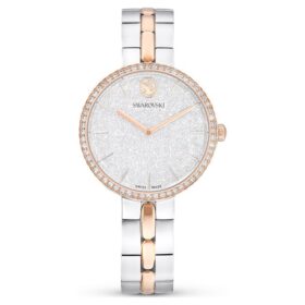 Cosmopolitan-ure, fremstillet i Schweiz, metalarmbånd, sølvfarvet, finish i blandede metaller