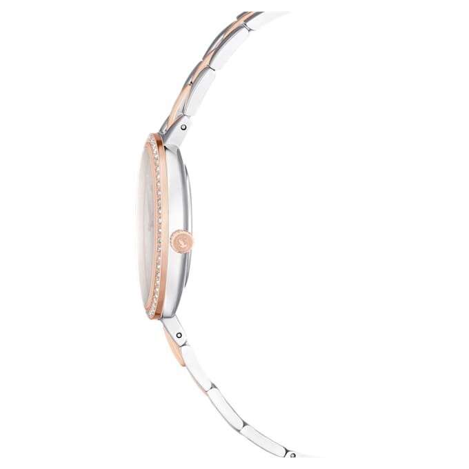 Cosmopolitan-ure, fremstillet i Schweiz, metalarmbånd, sølvfarvet, finish i blandede metaller Cosmopolitan-ure, fremstillet i Schweiz, metalarmbånd, sølvfarvet, finish i blandede metaller