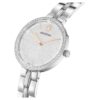 Cosmopolitan-ure, fremstillet i Schweiz, metalarmbånd, sølvfarvet, rustfrit stål Cosmopolitan-ure, fremstillet i Schweiz, metalarmbånd, sølvfarvet, rustfrit stål
