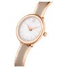 Crystalline armbåndsur, fremstillet i Schweiz, metalarmbånd, beige, rosaguld-farvet finish Crystalline armbåndsur, fremstillet i Schweiz, metalarmbånd, beige, rosaguld-farvet finish