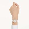 Crystalline Aura-ur, fremstillet i Schweiz, læderrem, hvid, rosaguld-farvet finish Crystalline Aura-ur, fremstillet i Schweiz, læderrem, hvid, rosaguld-farvet finish