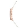 Crystalline Aura-ur, fremstillet i Schweiz, læderrem, hvid, rosaguld-farvet finish Crystalline Aura-ur, fremstillet i Schweiz, læderrem, hvid, rosaguld-farvet finish