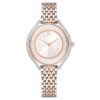 Crystalline Aura-ur, fremstillet i Schweiz, metalarmbånd, rosaguldfarvet, blandet metalfinish