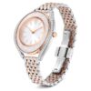 Crystalline Aura-ur, fremstillet i Schweiz, metalarmbånd, rosaguldfarvet, blandet metalfinish