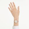 Crystalline Aura-ur, fremstillet i Schweiz, metalarmbånd, rosaguldfarvet, rosaguldfarvet finish