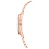 Crystalline Aura-ur, fremstillet i Schweiz, metalarmbånd, rosaguldfarvet, rosaguldfarvet finish