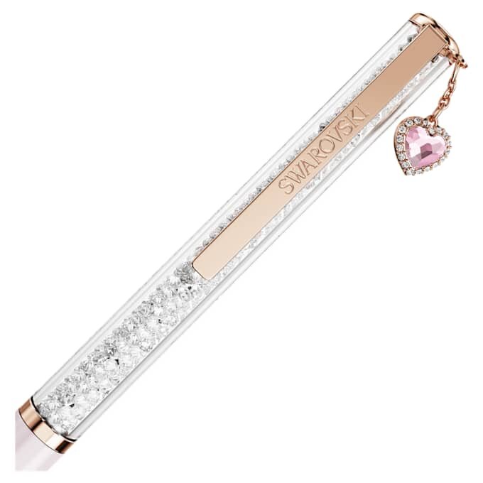 Crystalline kuglepen med hjerte, lyserød, lyserødlakeret, rosaguldbelagt Crystalline kuglepen med hjerte, lyserød, lyserødlakeret, rosaguldbelagt