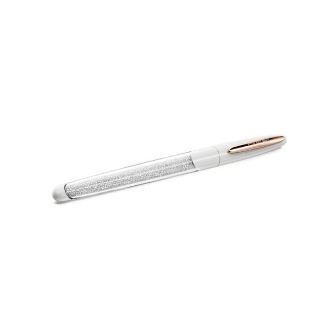 Crystalline-rollerballpen, hvid, rosaguldbelagt Crystalline-rollerballpen, hvid, rosaguldbelagt