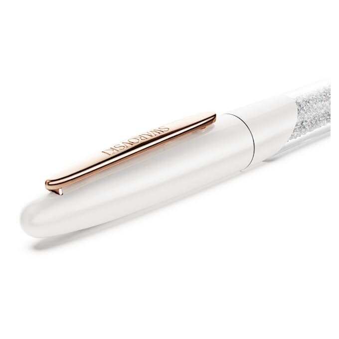 Crystalline-rollerballpen, hvid, rosaguldbelagt Crystalline-rollerballpen, hvid, rosaguldbelagt