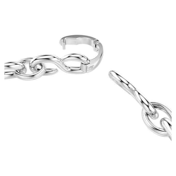 Dextera-armbånd med runde krystaller, hvidt, rhodineret Dextera-armbånd med runde krystaller, hvidt, rhodineret