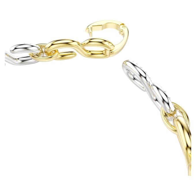 Dextera-armbånd med runde slibninger, hvidt, blandet metalfinish Dextera-armbånd med runde slibninger, hvidt, blandet metalfinish