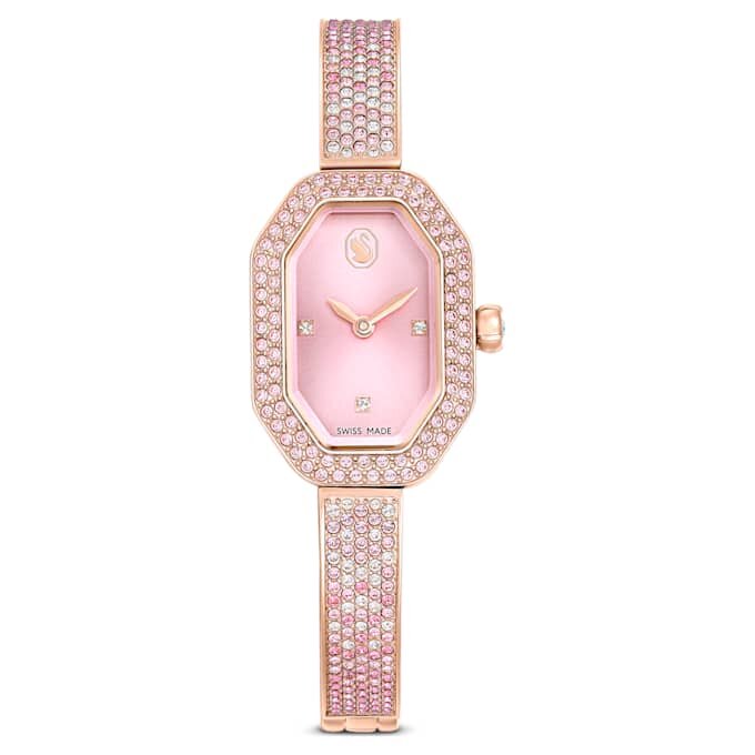 Dextera armbåndsur, fremstillet i Schweiz, metalarmbånd, lyserød, rosaguldbelagt Dextera armbåndsur, fremstillet i Schweiz, metalarmbånd, lyserød, rosaguldbelagt