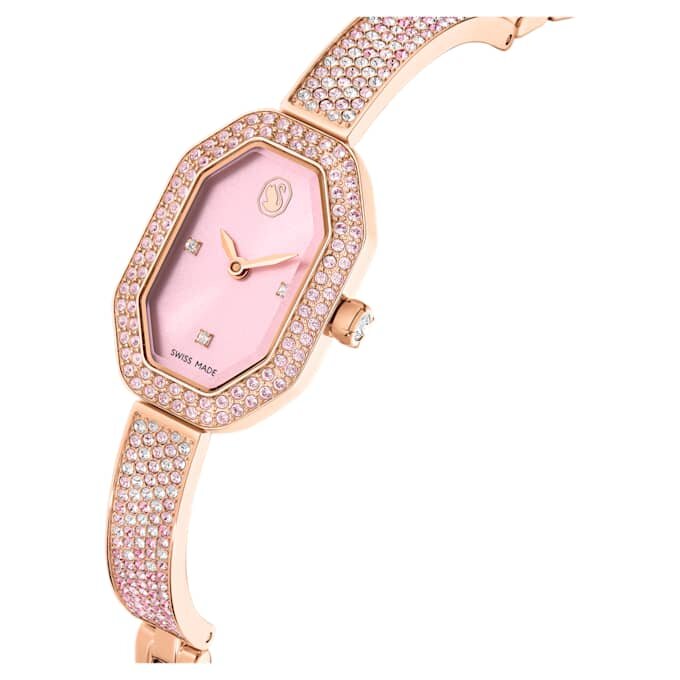 Dextera armbåndsur, fremstillet i Schweiz, metalarmbånd, lyserød, rosaguldbelagt Dextera armbåndsur, fremstillet i Schweiz, metalarmbånd, lyserød, rosaguldbelagt
